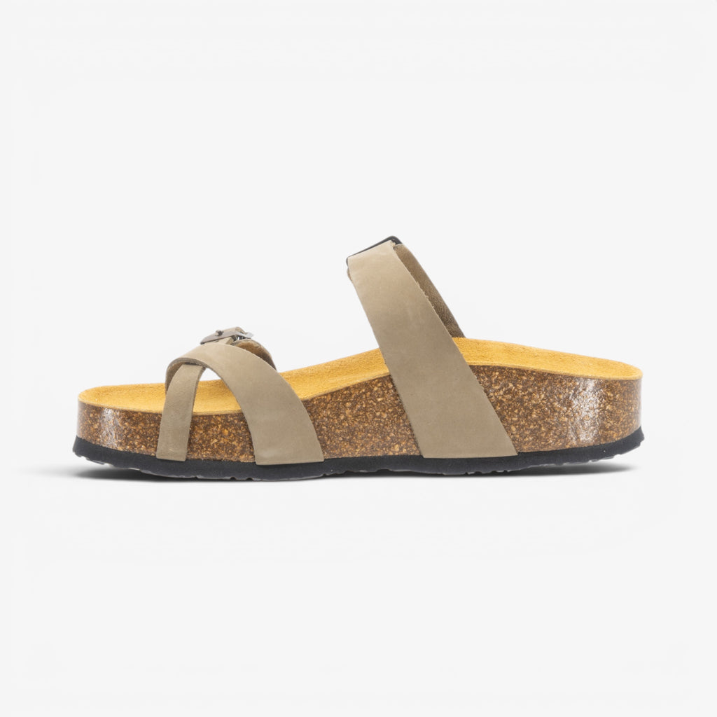 Bombay Platform Womens Sandal - Kaki Nobuck (nubuck)