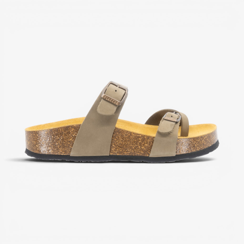 Bombay Platform Womens Sandal - Kaki Nobuck (nubuck)