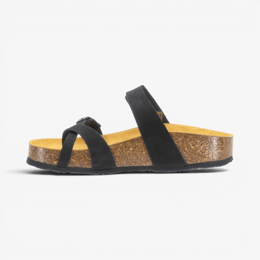 Bombay Platform Womens Sandal - Negro Nobuck (nubuck)