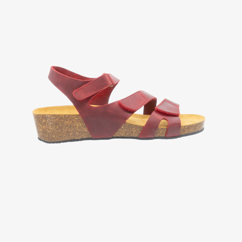 Cordoba Wedge Womens Sandal - Rojo Apure (leather)