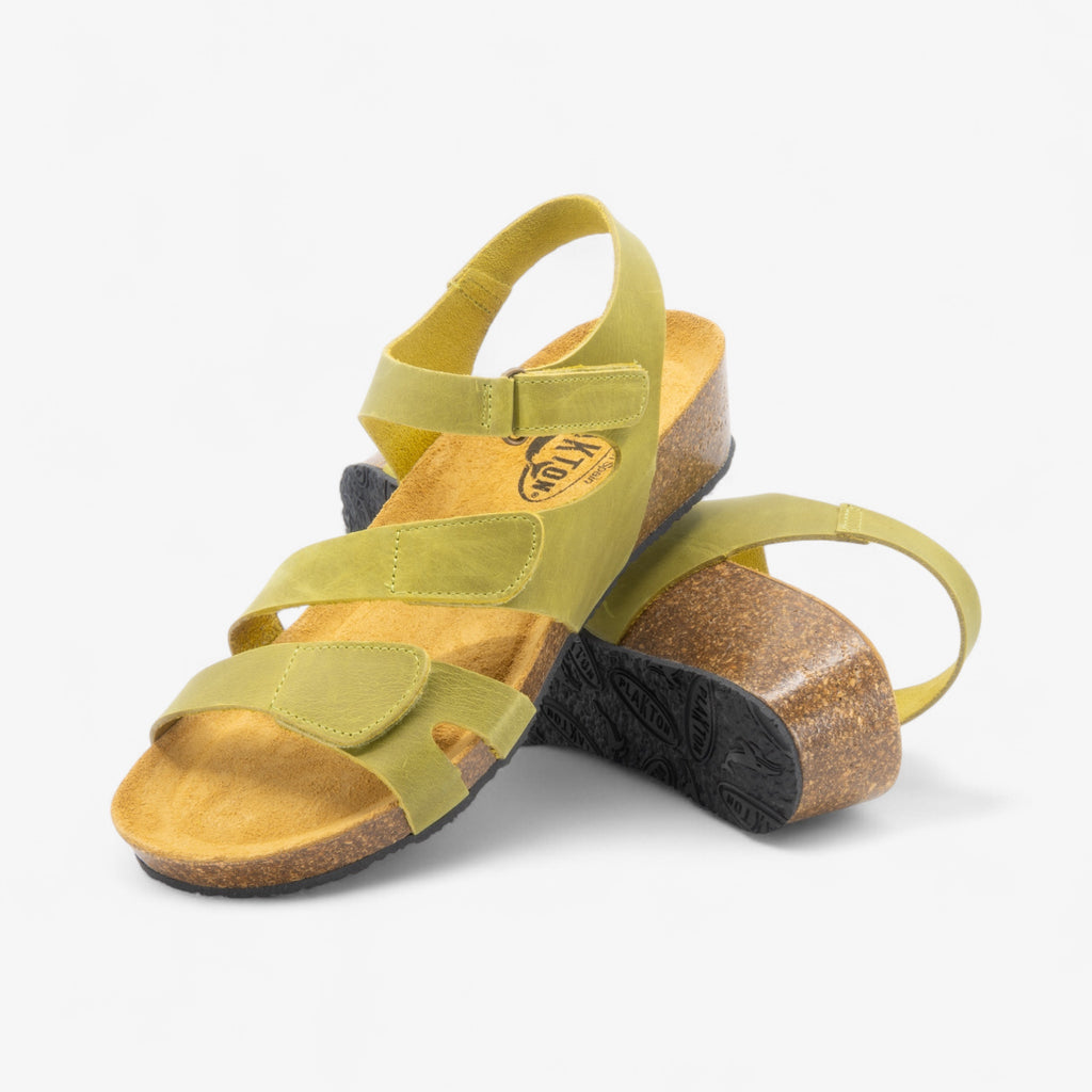 Cordoba Wedge Womens Sandal - Pistacho Apure (leather)