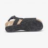 Creta Wedge Womens Sandal - Negro Nobuck (nubuck)