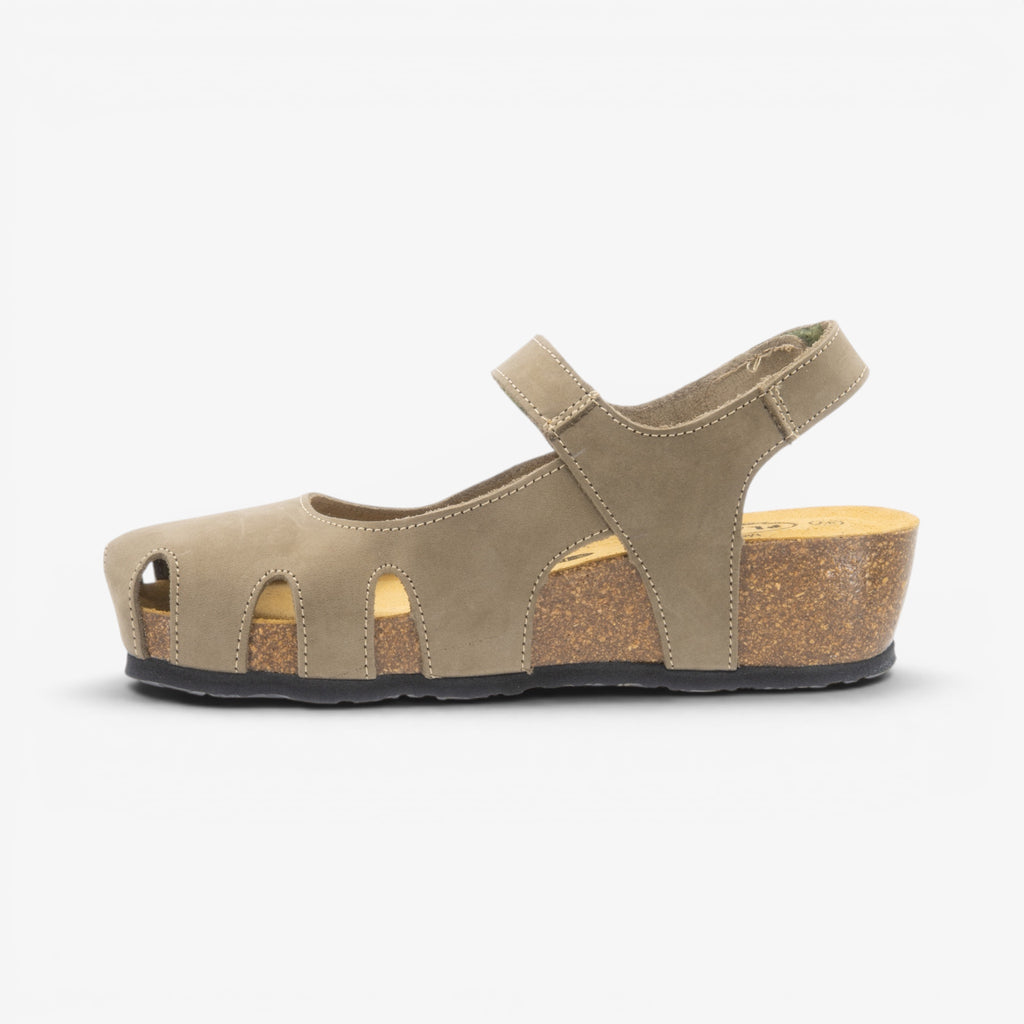 Amy Wedge Womens Sandal - Kaki Nobuck (nubuck)