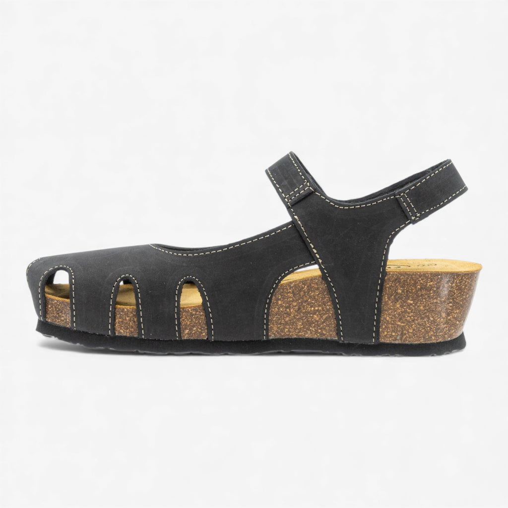 Amy Wedge Womens Sandal - Negro Nobuck (nubuck)