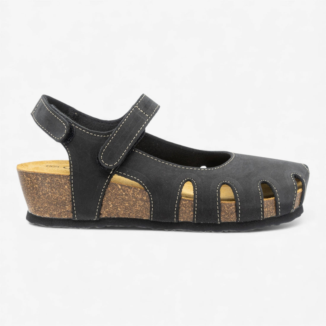 Amy Wedge Nobuck Womens Sandal – Negro image 2