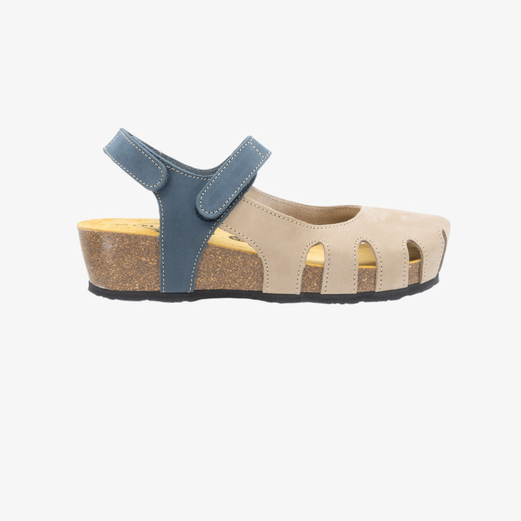 Amy Wedge Womens Sandal - Taupe/Atlantic Nobuck (nubuck)
