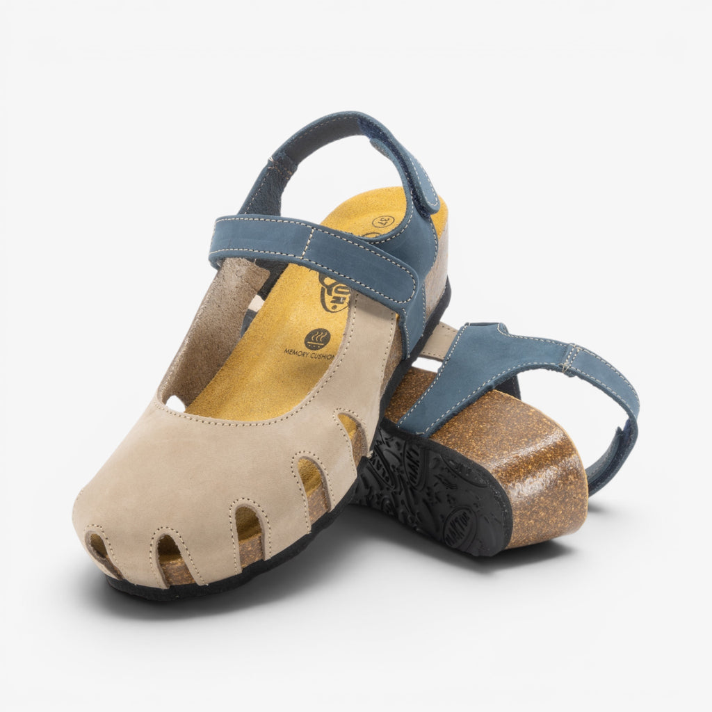 Amy Wedge Womens Sandal - Taupe/Atlantic Nobuck (nubuck)