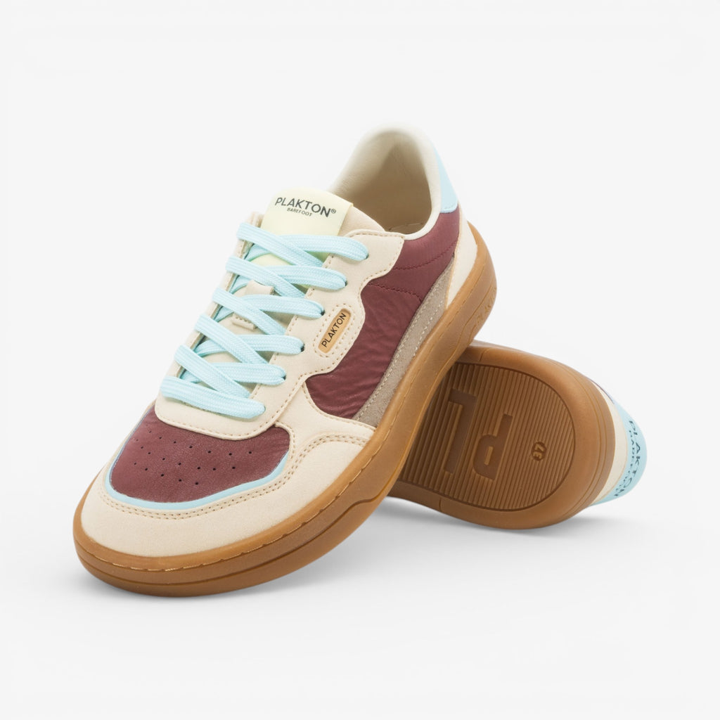 Amai Womens Barefoot Trainers - Wrinkled Burgundy/Blue