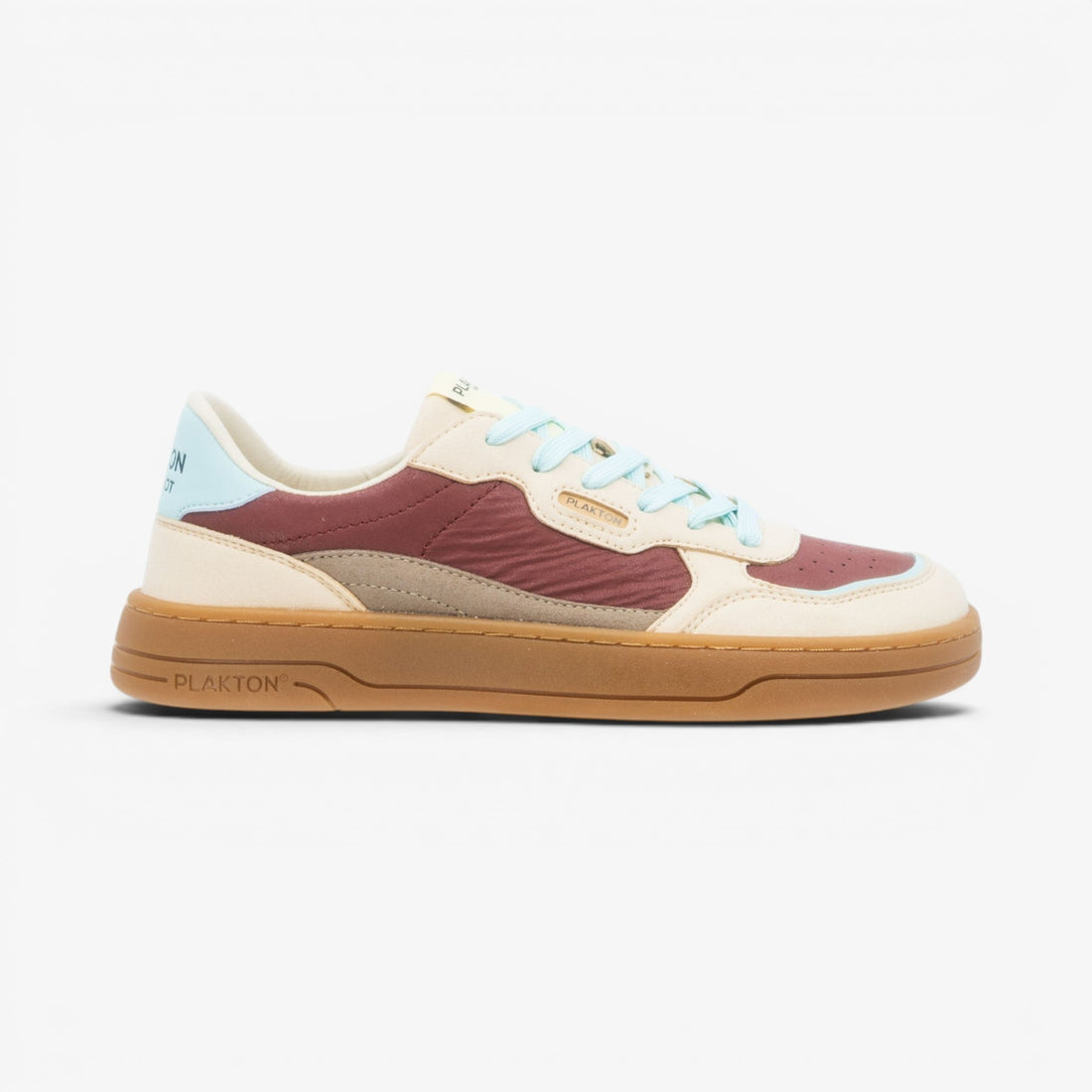 Amai Wrinkled Womens Barefoot Trainers – Burgundy/Blue image 2