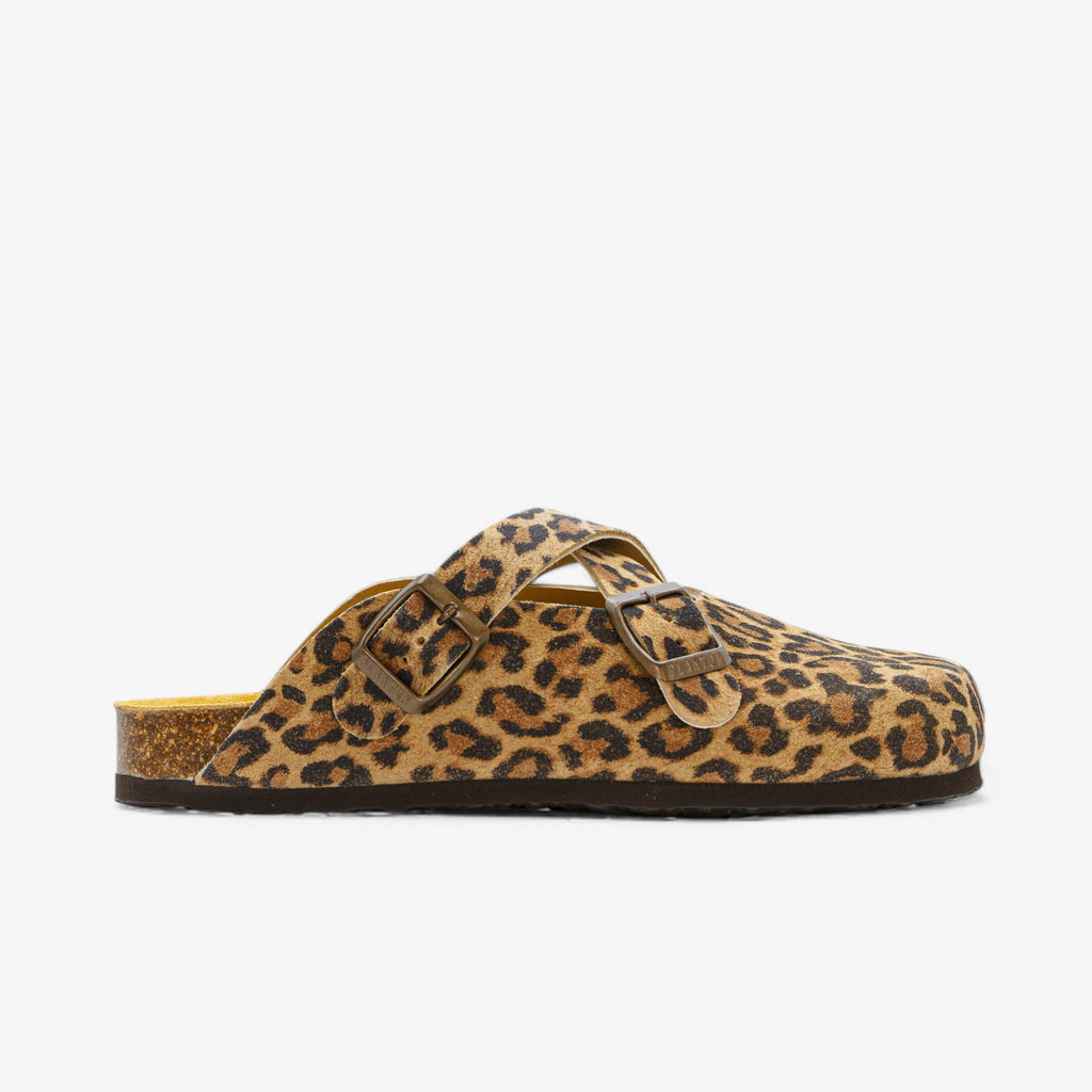 Blogger Womens Clog - Leopard Print Afelpado (suede)