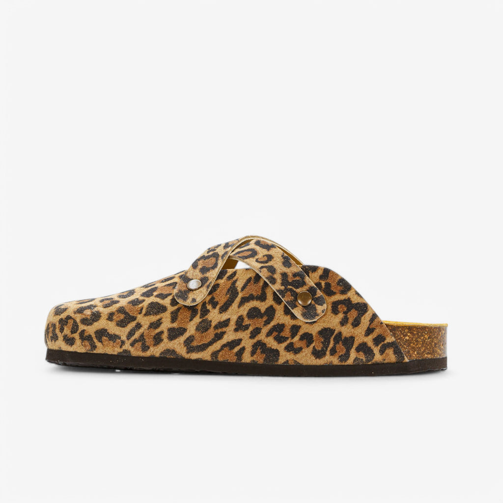 Blogger Womens Clog - Leopard Print Afelpado (suede)
