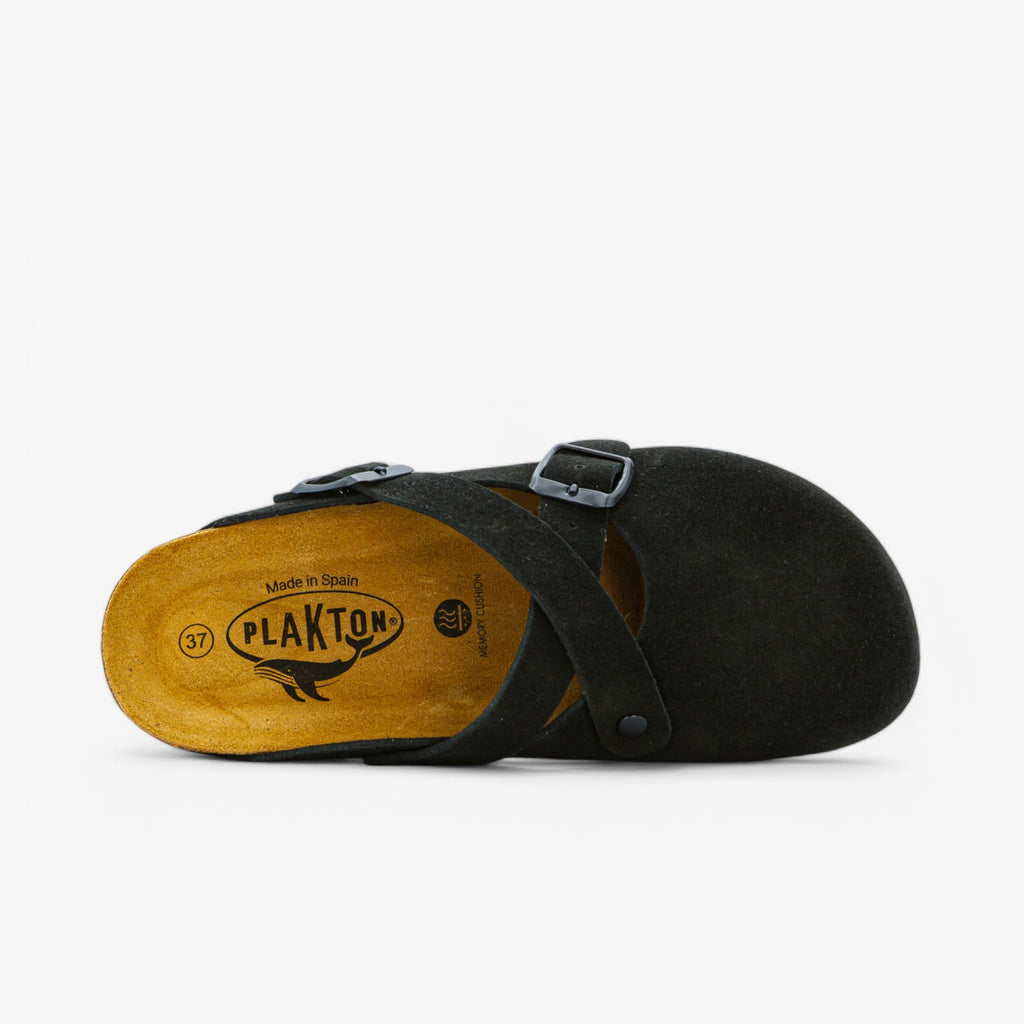 Blogger Womens Clog - Negro Afelpado (suede)