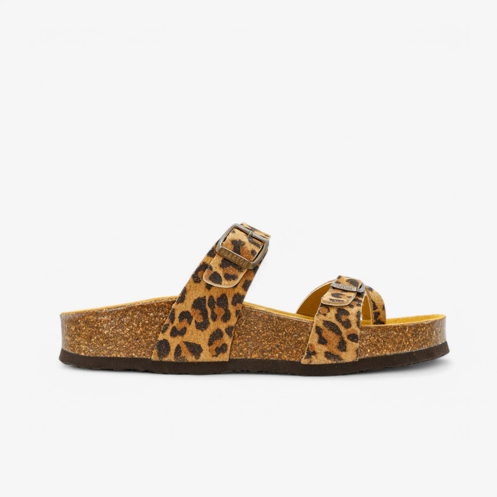 Bombay Platform Womens Sandal - Leopard Print (leather)