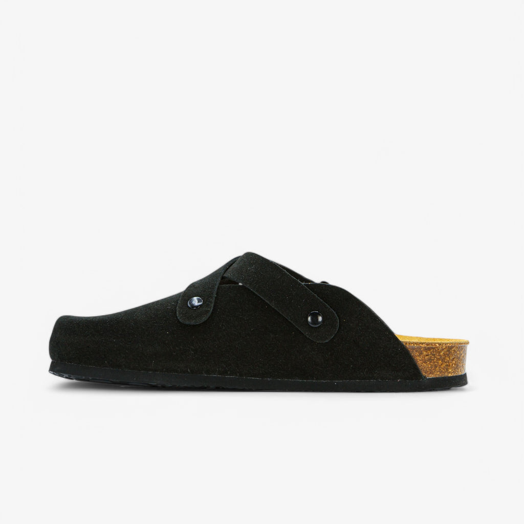 Blogger Womens Clog - Negro Afelpado (suede)
