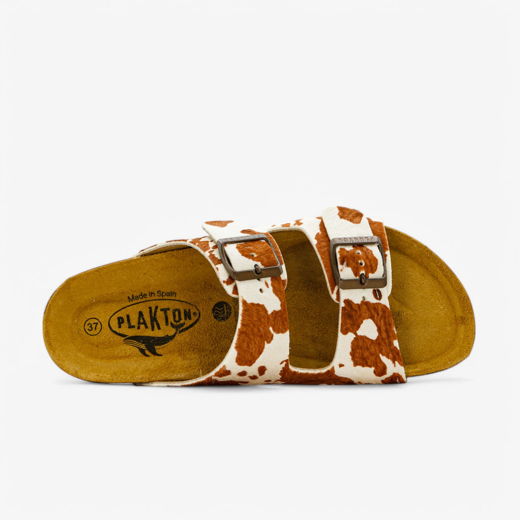 Beta Womens Sandal - Cow Print Cuero (pony hair)