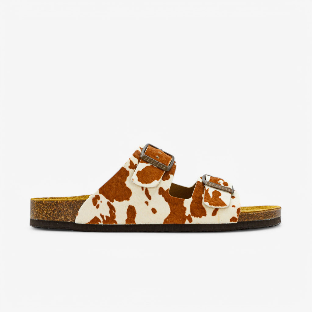 Beta Womens Sandal - Cow Print Cuero (pony hair)