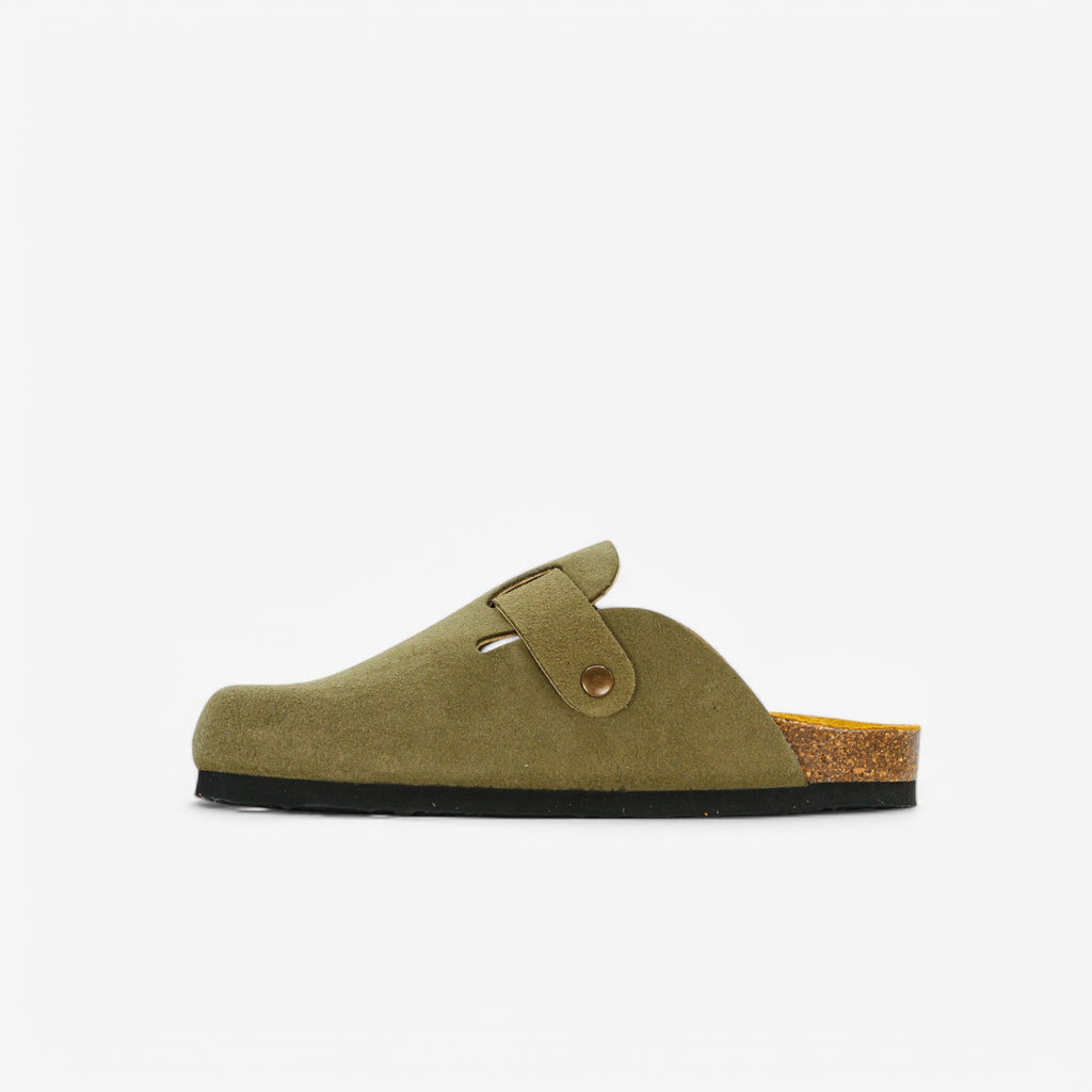 Bloggie Kids Clog - Light Kaki Afelpado (suede)