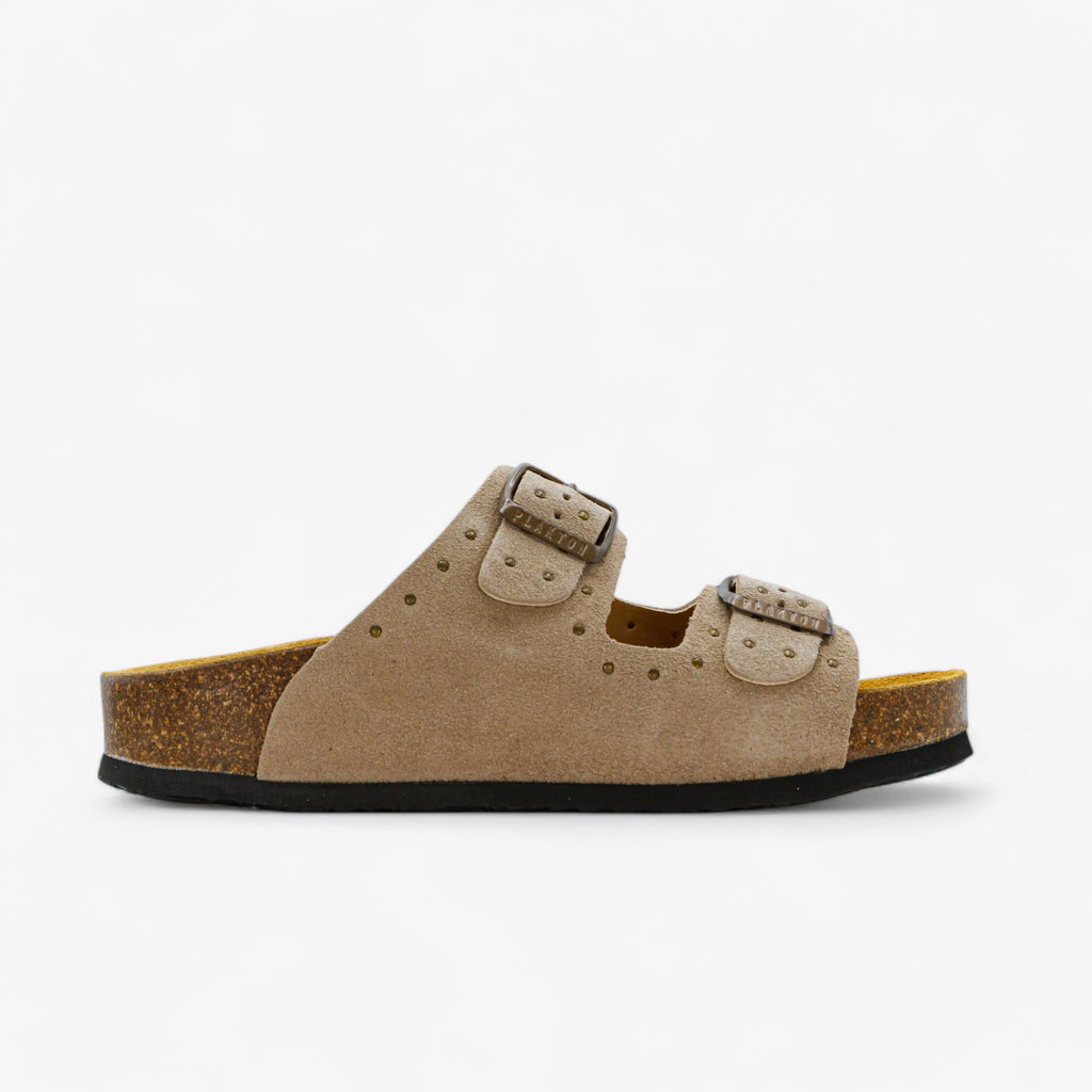 Beta Rivet Platform Womens Sandal - Piedra Afelpado (suede)