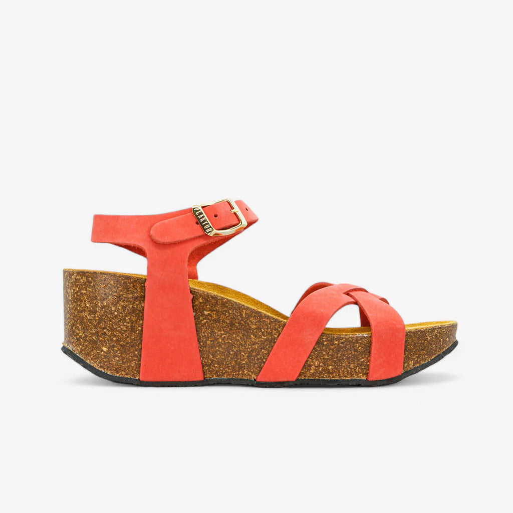 Final Wedge Womens Sandal - Coral Nobuck (nubuck)