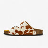 Beta Platform Womens Sandals - Cow Print Cuero (pony hair)