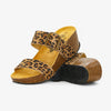 Rock Wedge Womens Sandal - Leopard Print (leather)