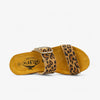 Rock Wedge Womens Sandal - Leopard Print (leather)