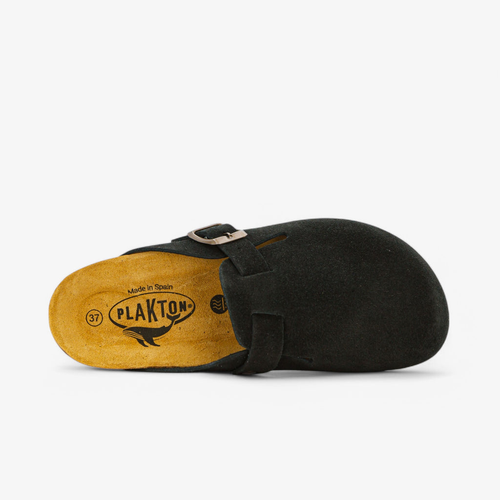 Blogg Womens Clog - Negro Afelpado (suede)