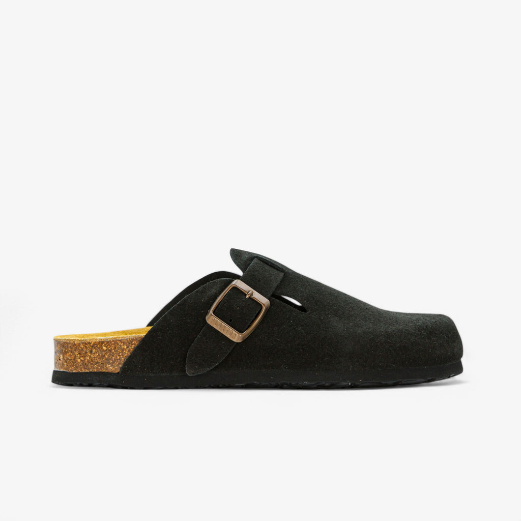 Blogg Womens Clog - Negro Afelpado (suede)