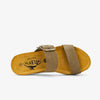 Rock Wedge Womens Sandal - Kaki Nobuck (nubuck)