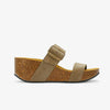Rock Wedge Womens Sandal - Kaki Nobuck (nubuck)