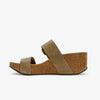 Rock Wedge Womens Sandal - Kaki Nobuck (nubuck)