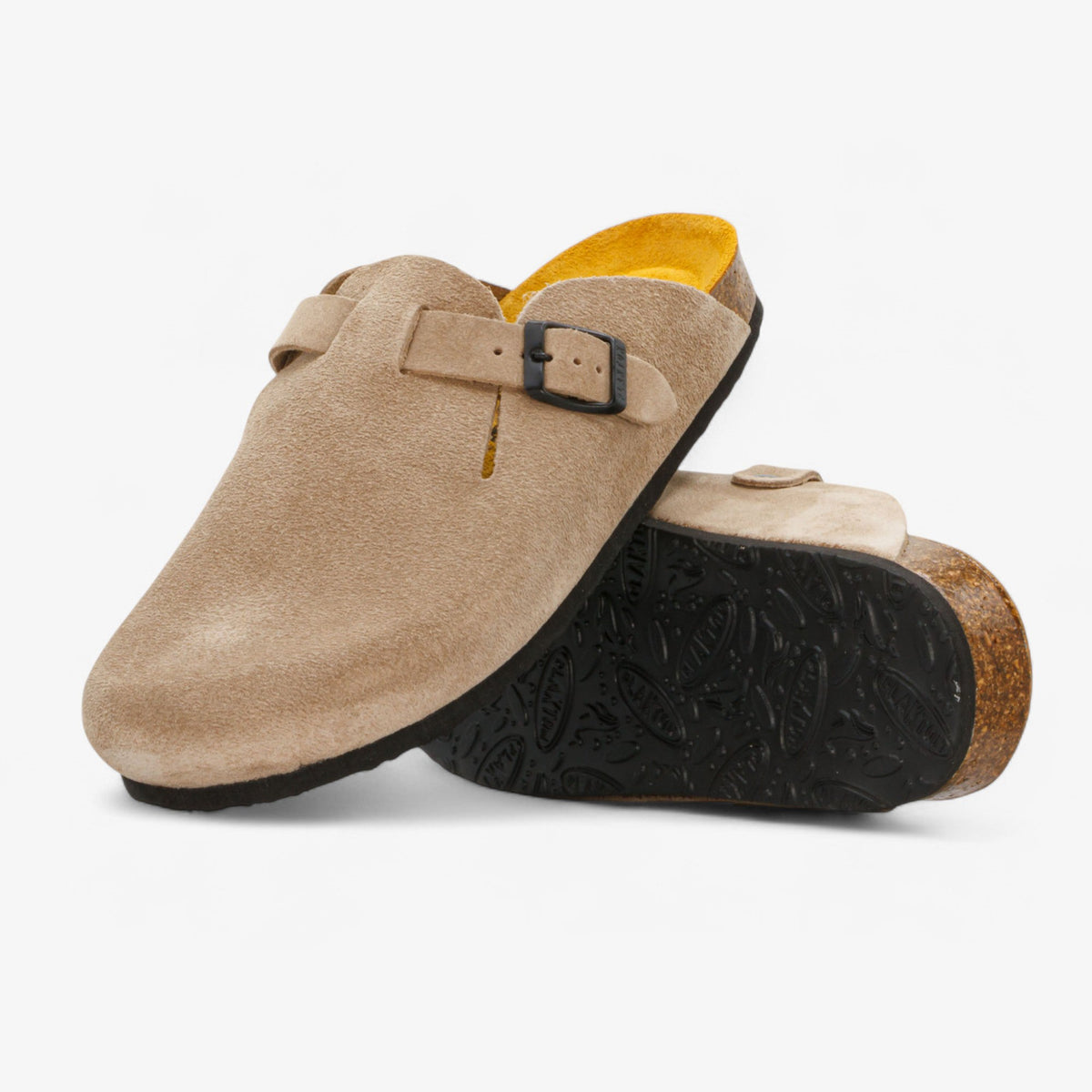 Blog Afelpado Grueso Mens Clog – Piedra image 1