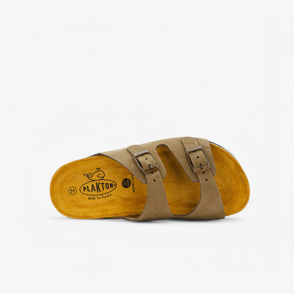 Pluton Kids Sandal - Kaki Nobuck (nubuck)