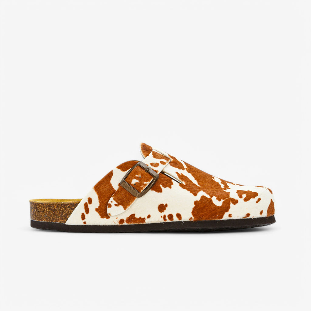 Blogg Womens Clog - Cow Print Cuero (pony hair)