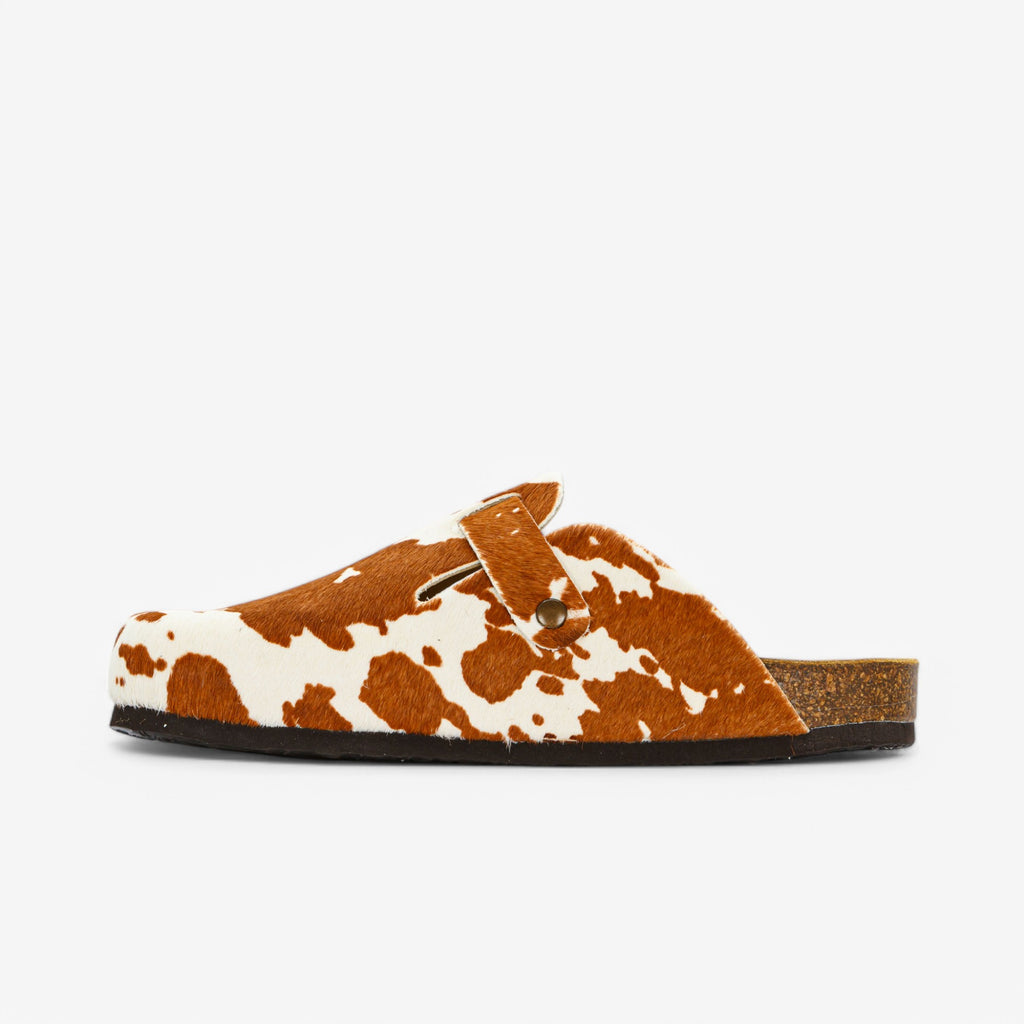 Blogg Womens Clog - Cow Print Cuero (pony hair)