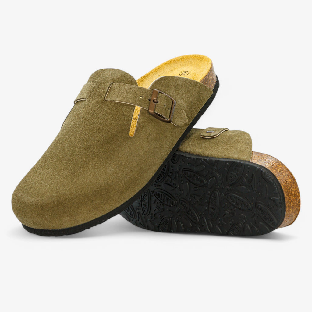 Blog Mens Clog - Light Kaki Afelpado (suede)