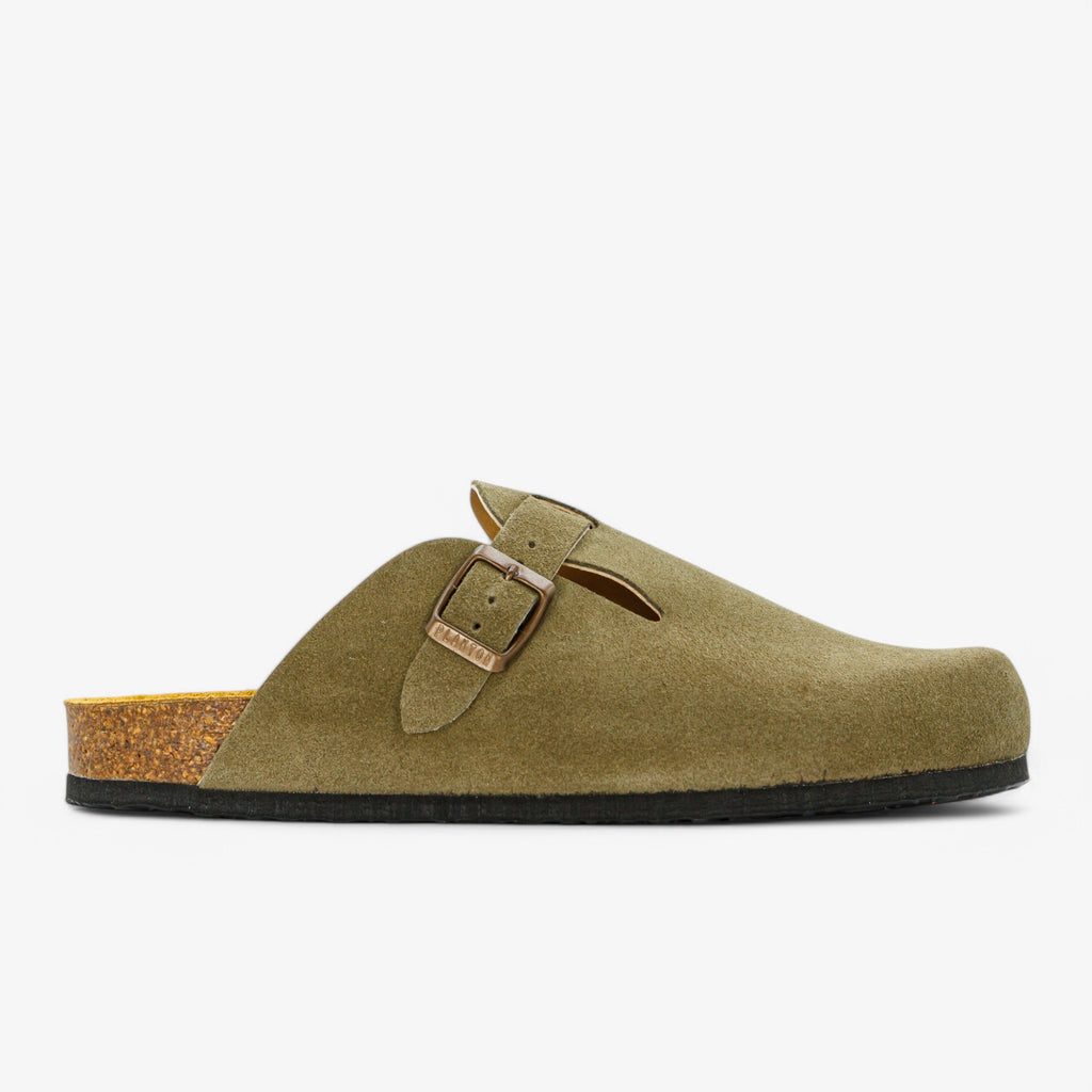 Blog Mens Clog - Light Kaki Afelpado (suede)