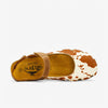 Amy Wedge Womens Sandal - Cow Print/Tan Apure (pony hair)