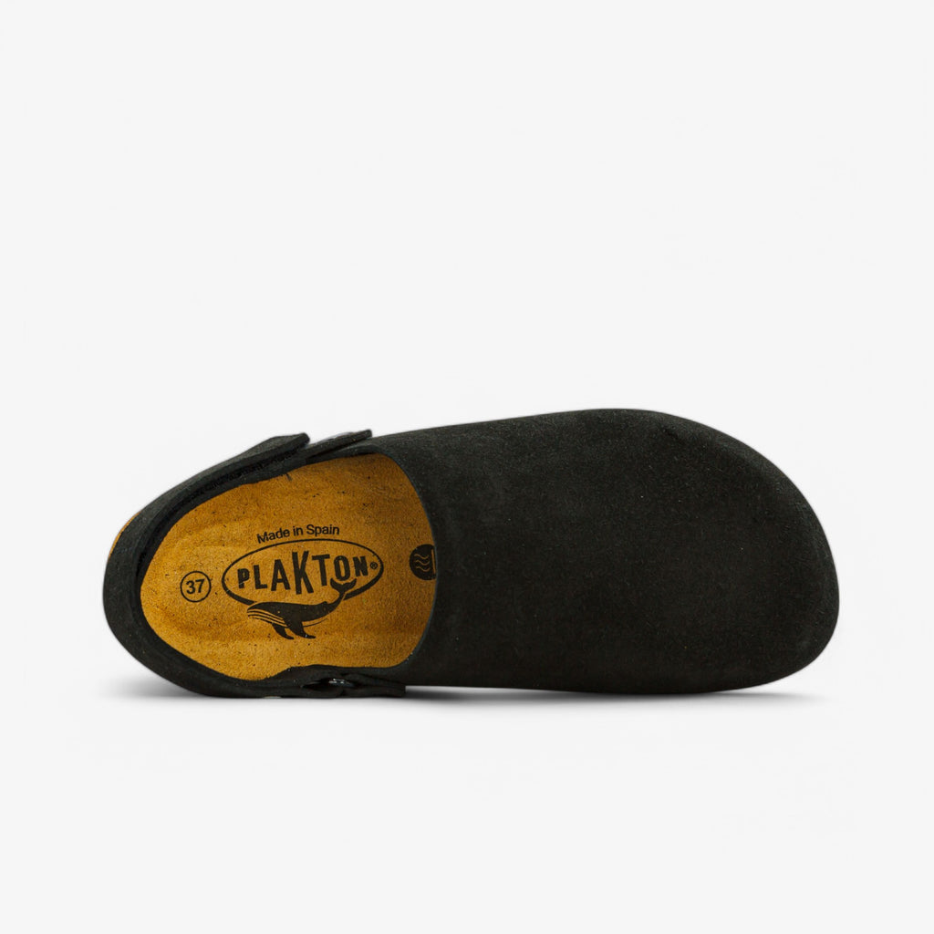 Oslo Womens Clog - Negro Afelpado (suede)