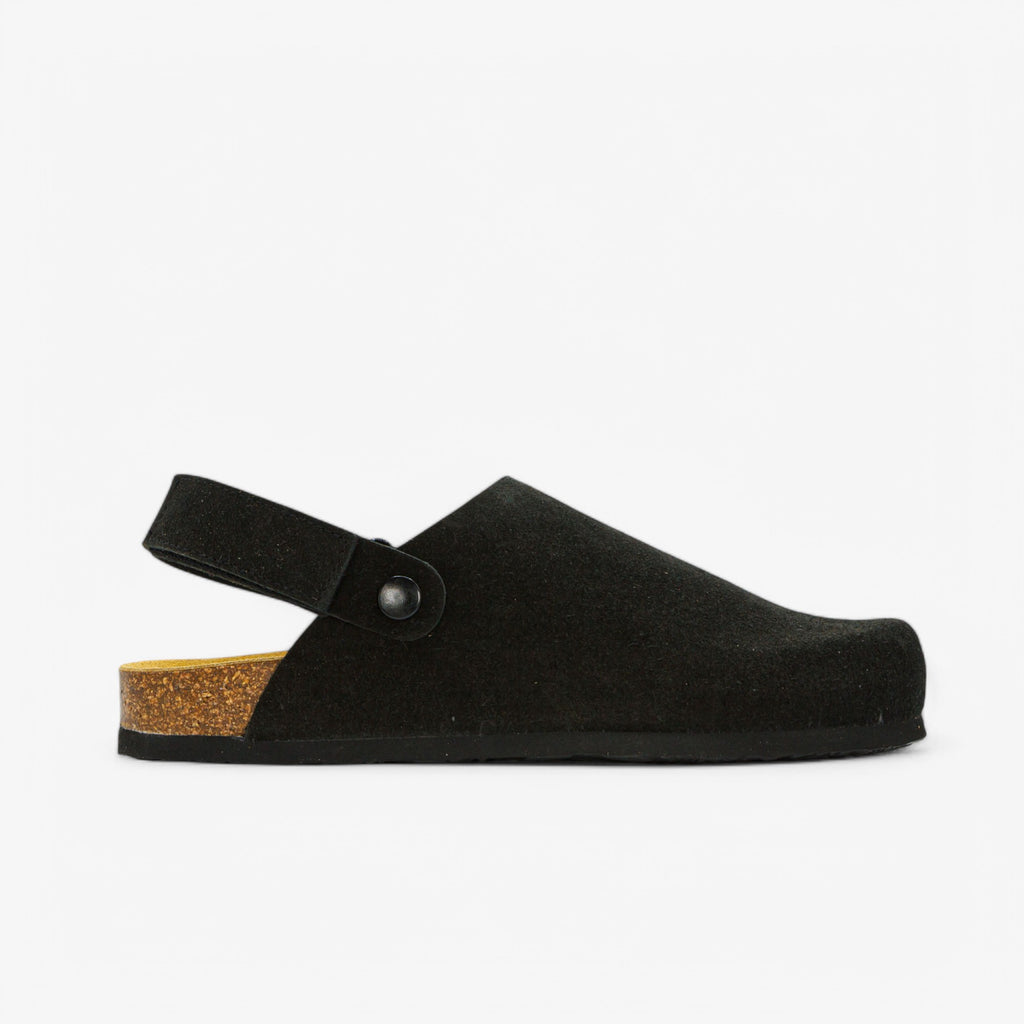 Oslo Womens Clog - Negro Afelpado (suede)