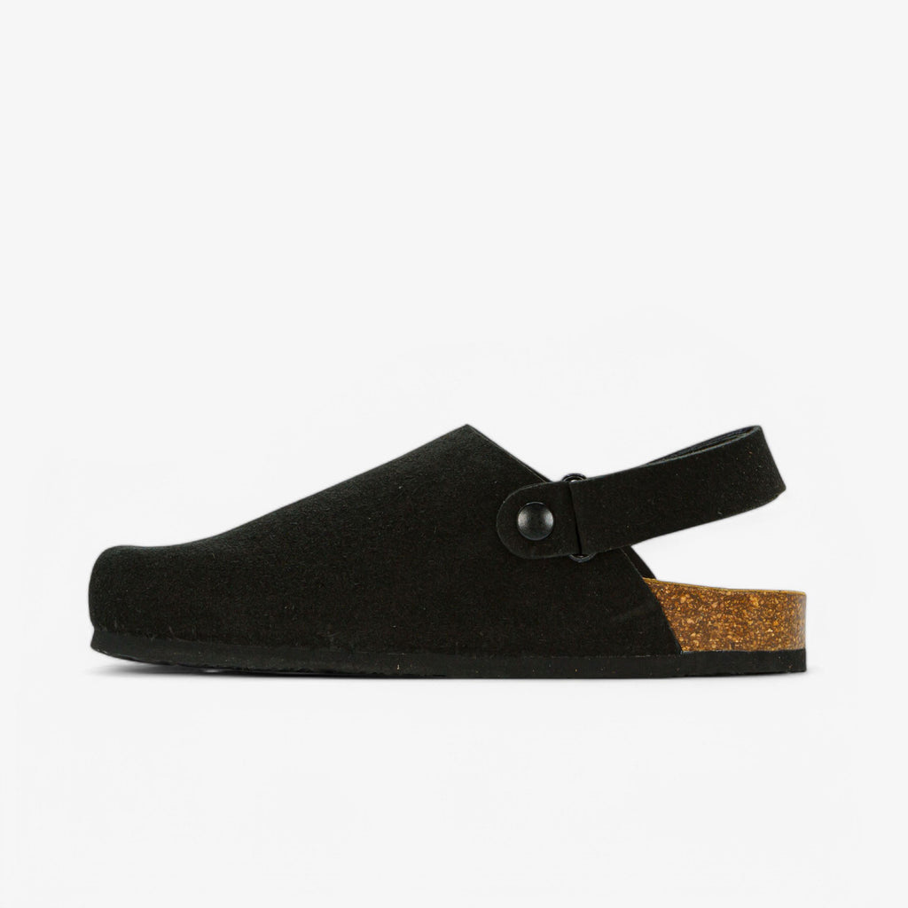 Oslo Womens Clog - Negro Afelpado (suede)