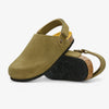 Oslo Womens Clog - Light Kaki Afelpado (suede)