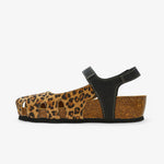Amy Wedge Nobuck Animal Print Womens Sandal – Leopard Print/Negro image 3